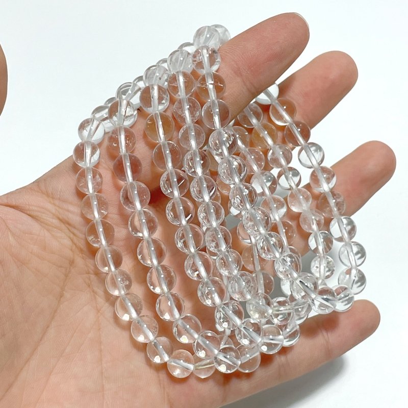 7mm Clear Quartz Bracelet Wholesale - Wholesale Crystals