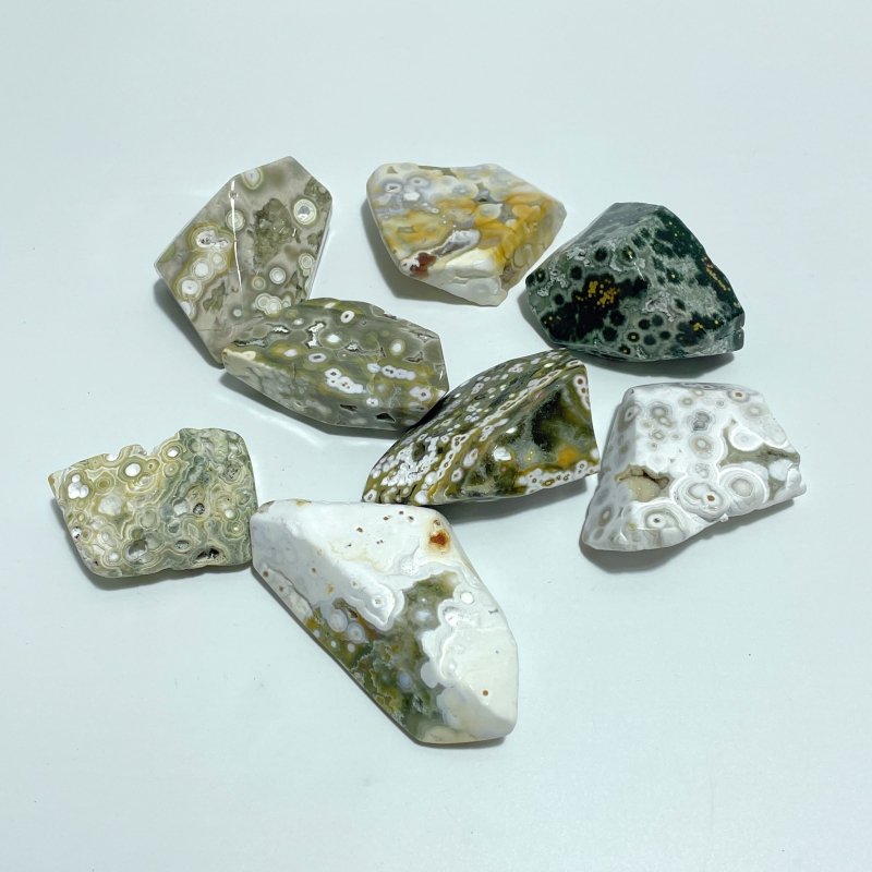 8 Pieces 8th Vein Ocean Jasper Free Form Mixed Size A05 - Wholesale Crystals