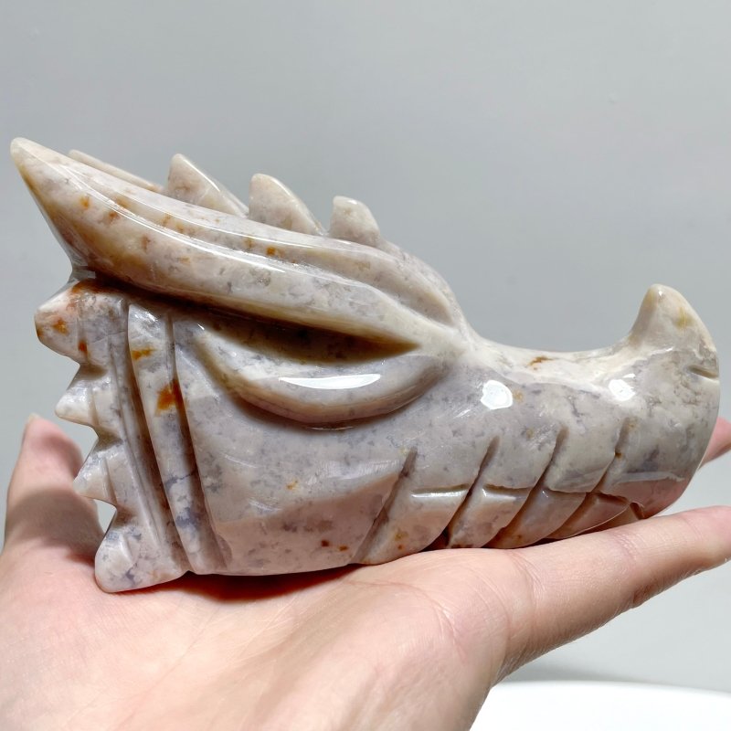 8 Pieces Agate Dragon Head Carving - Wholesale Crystals