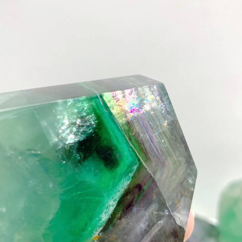 8 Pieces Beautiful Fluorite Free Form With Rainbow - Wholesale Crystals