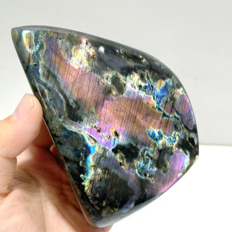 8 Pieces Large Beautiful Polished Purple Blue Labradorite Free Form - Wholesale Crystals