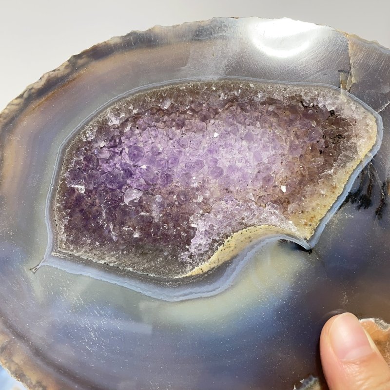 8 Pieces Large Geode Amethyst Mixed Agate Slabs -Wholesale Crystals
