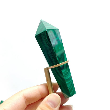 8 Pieces Malachite Magic Scepter Wand Points With Stand - Wholesale Crystals