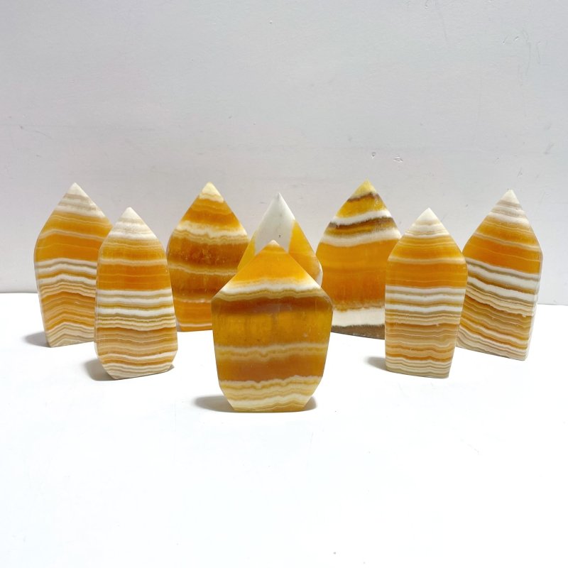 8 Pieces Yellow Calcite Arrow Head Shape - Wholesale Crystals