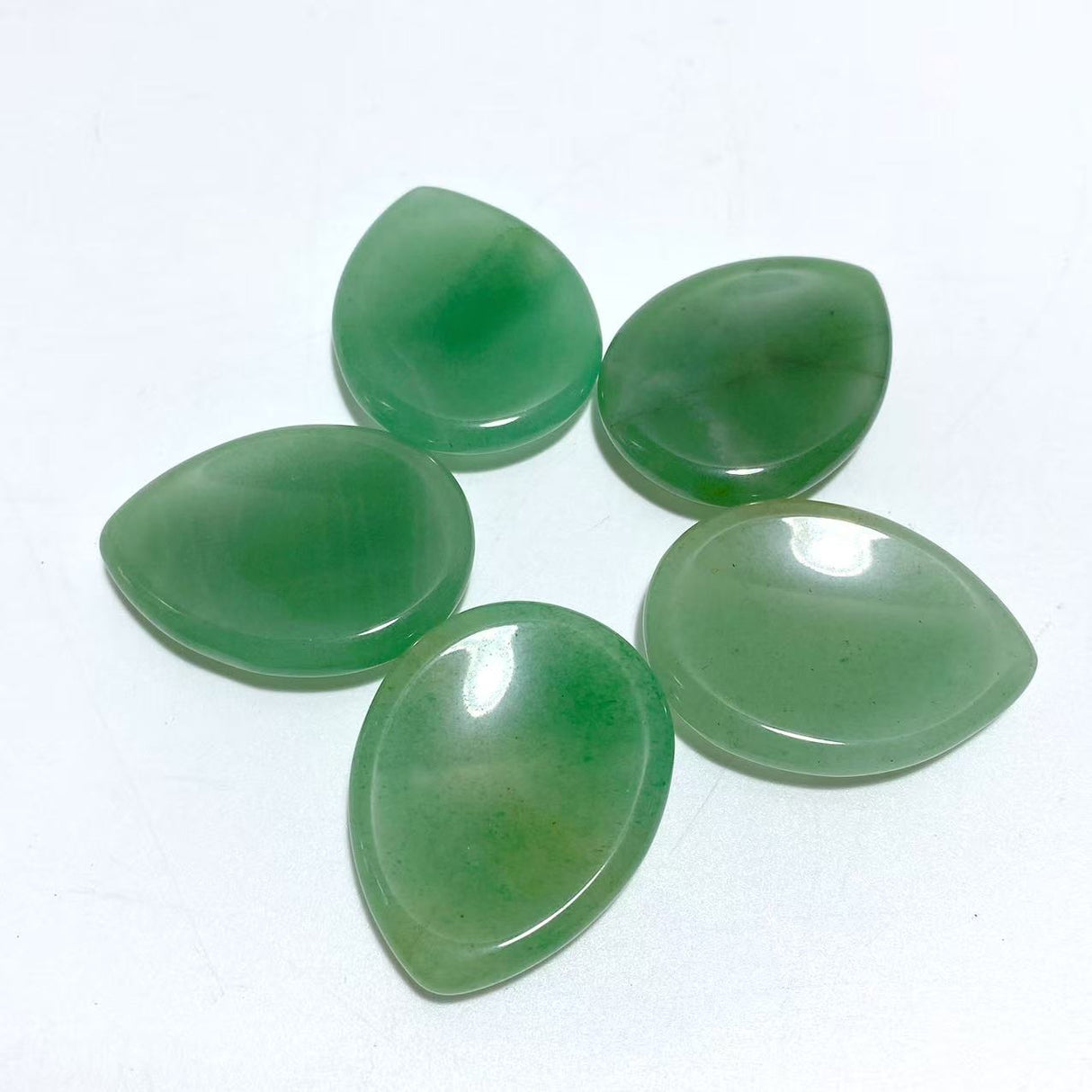 10 Types Worry Stones Teardrop Shape Wholesale Green Aventurine Labradorite Clear Quartz
