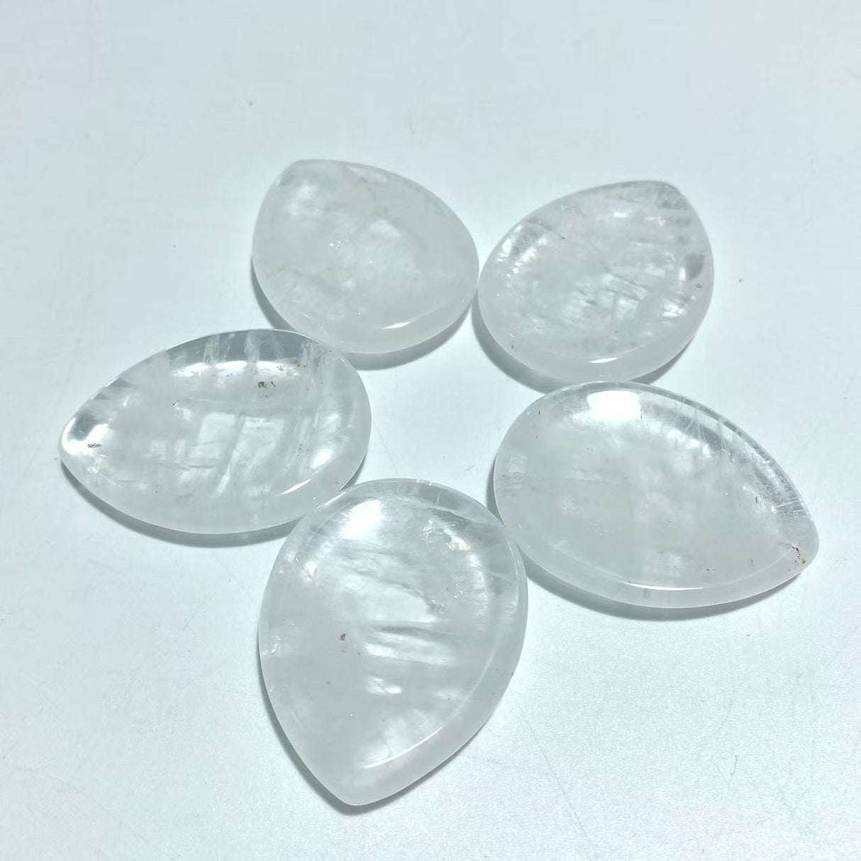 10 Types Worry Stones Teardrop Shape Wholesale Green Aventurine Labradorite Clear Quartz