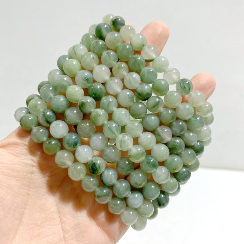 8mm Green Agate Bracelet Wholesale - Wholesale Crystals