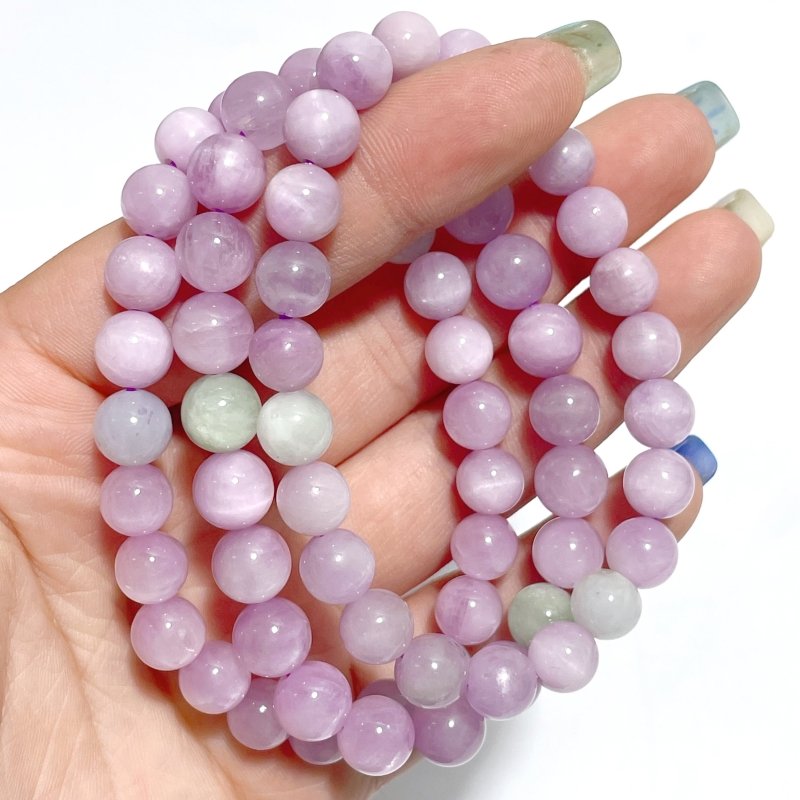 8mm Purple Spodumene Kunzite Bracelet Wholesale - Wholesale Crystals