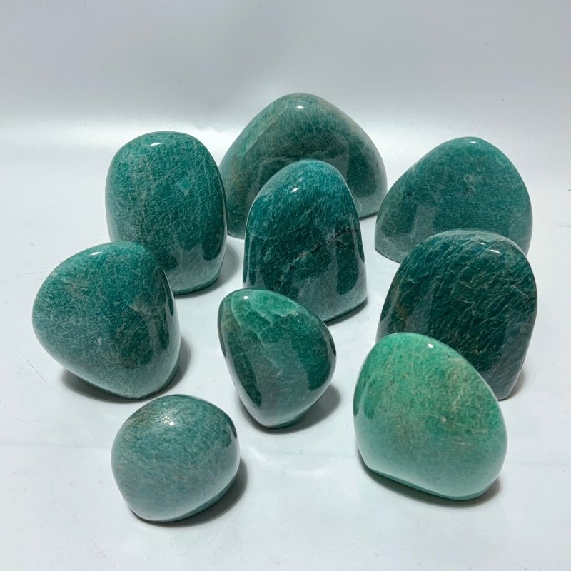 9 Pieces Deep Blue Amazonite Free Form -Wholesale Crystals