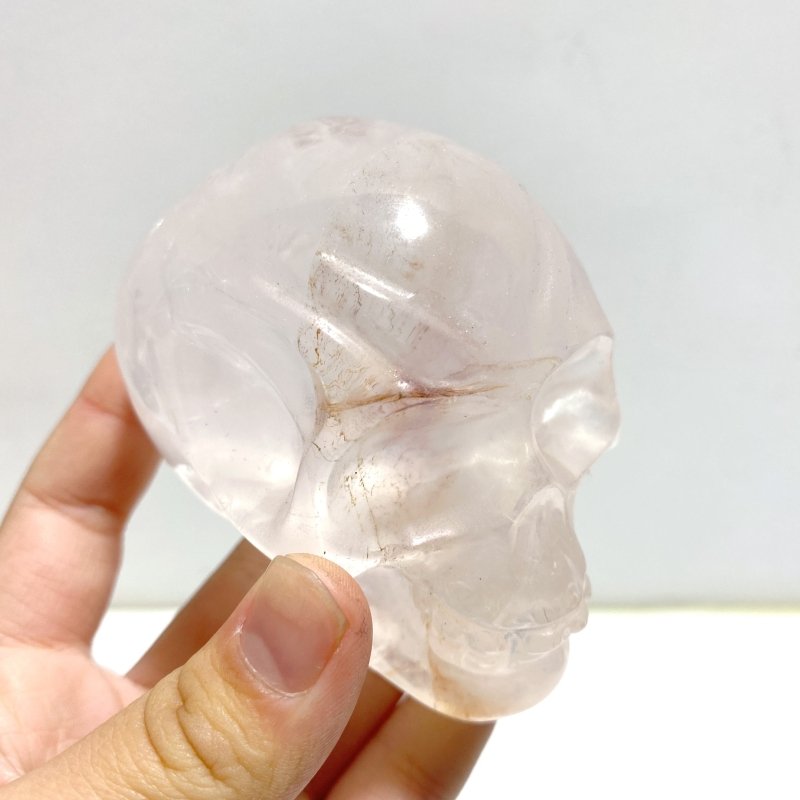 9 Pieces Hematoid Quartz Golden Fire Quartz Skull Carving - Wholesale Crystals