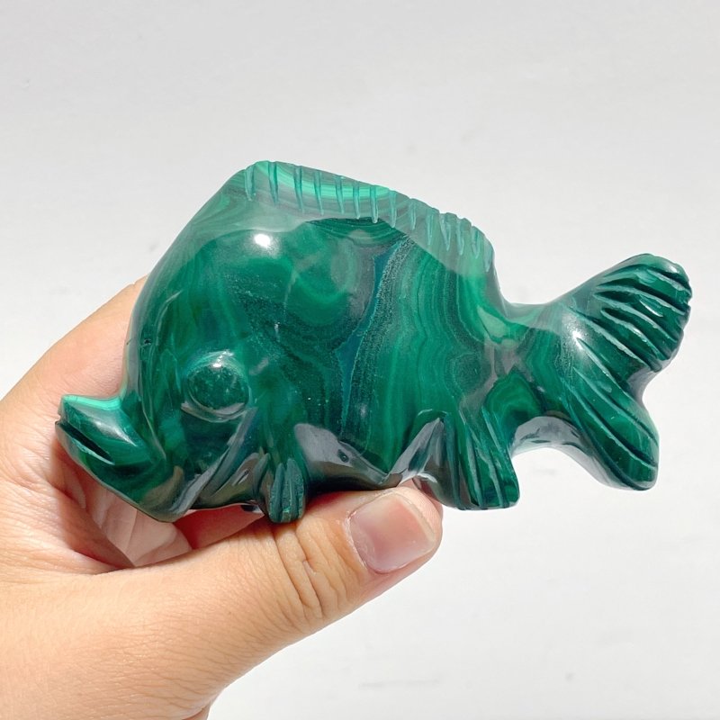 9 Pieces Malachite Mixed Animals Carving - Wholesale Crystals