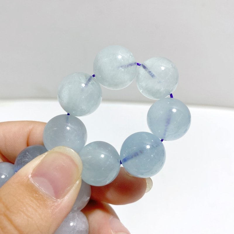9 Pieces Normal Quality Aquamarine Bracelets -Wholesale Crystals