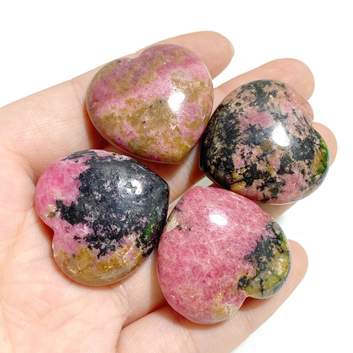 3CM Beautiful Rhodonite Heart Wholesale