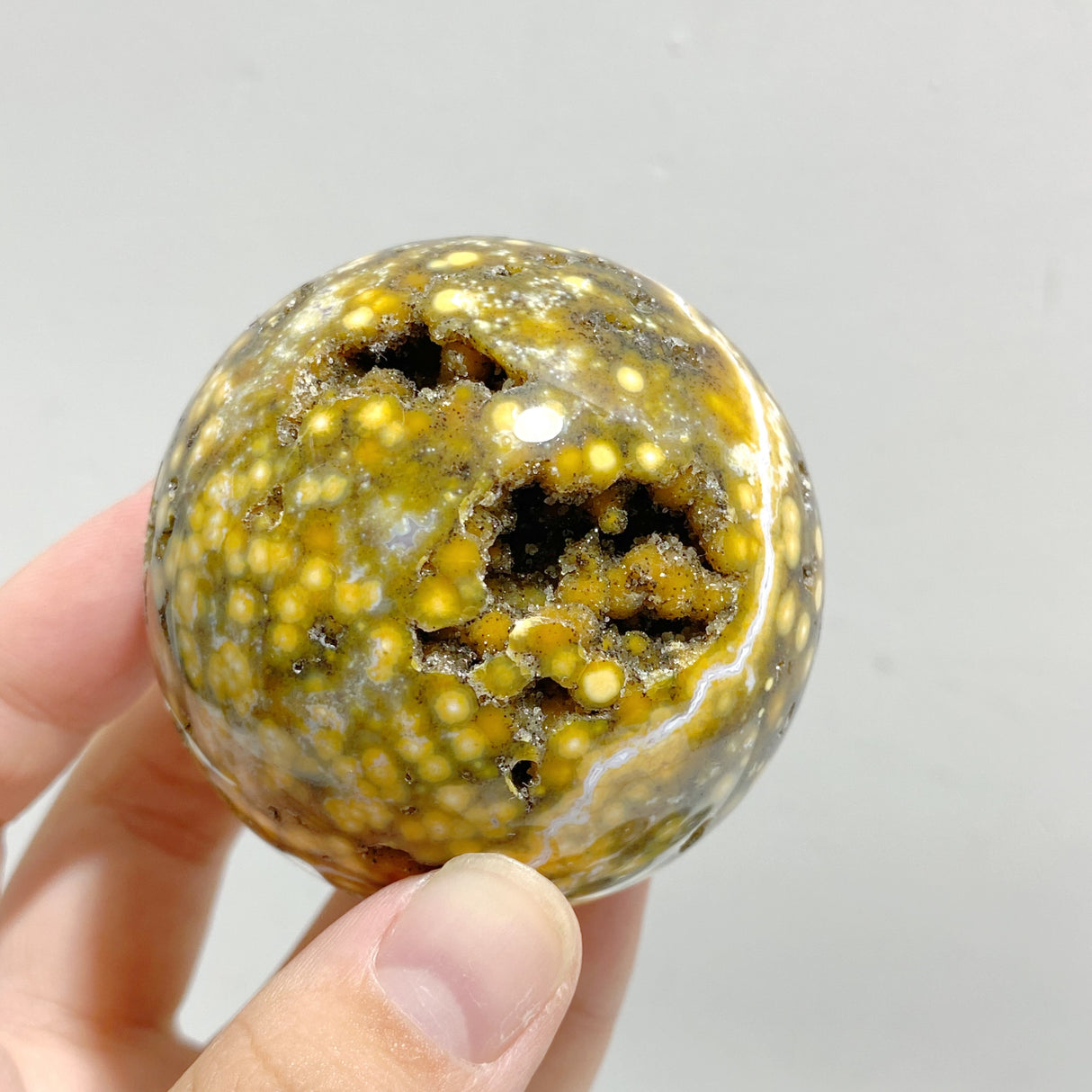 12 Pieces Geode Druzy 8th Vein Ocean Jasper Spheres