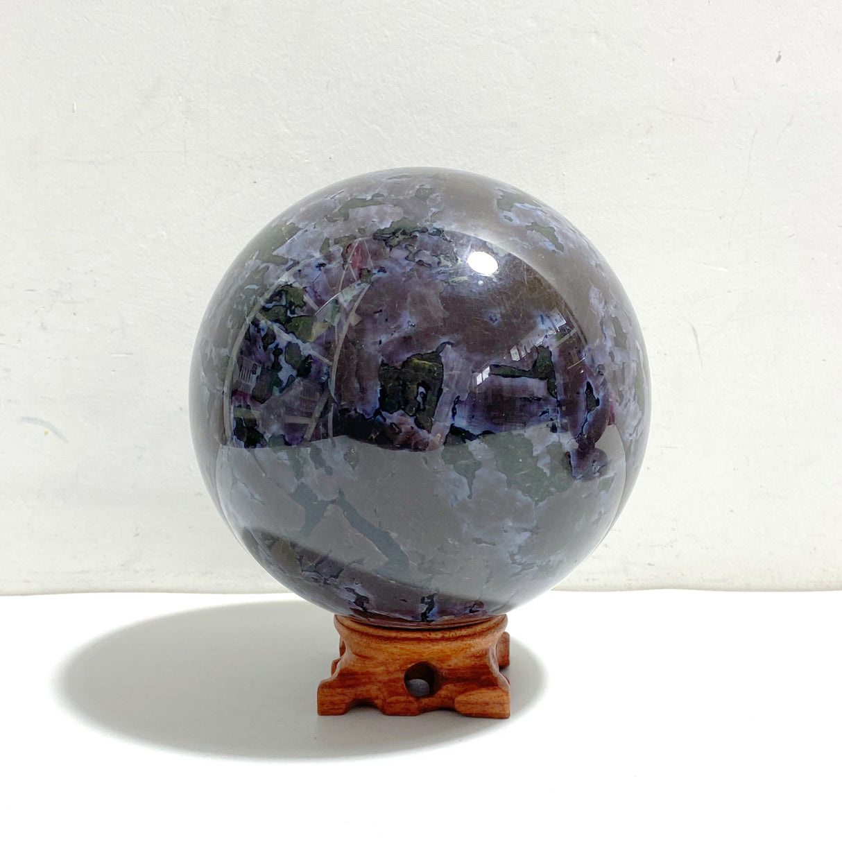 2 Pieces 12CM Indigo Gabbro Stone Spheres