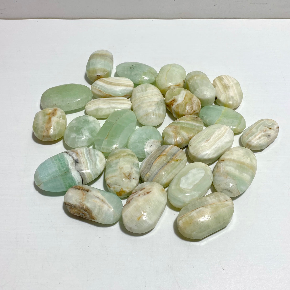 Green Calcite Palm Stone Wholesale Closeout