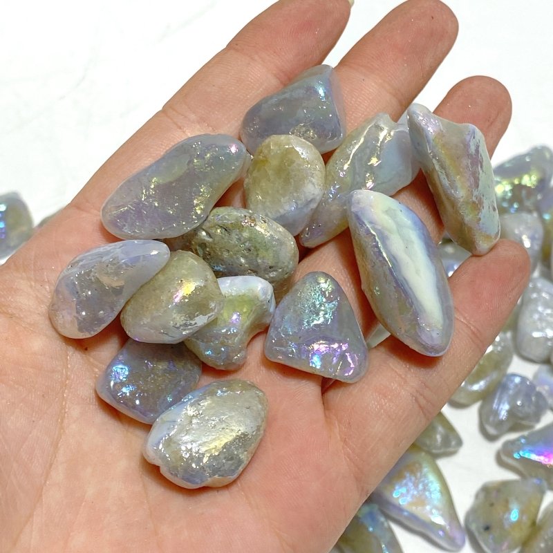 Aura Blue Lace Agate Tumbled Wholesale Closeout - Wholesale Crystals
