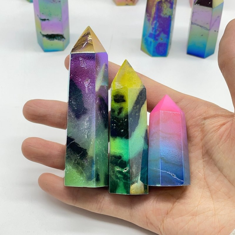 Aura Caribbean Calcite Tower Point Wholesale -Wholesale Crystals