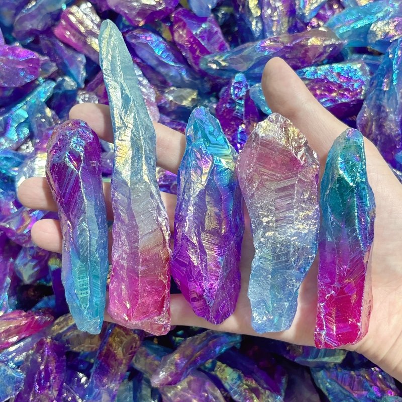 Aura Green Amethyst Raw Stone Wholesale - Wholesale Crystals