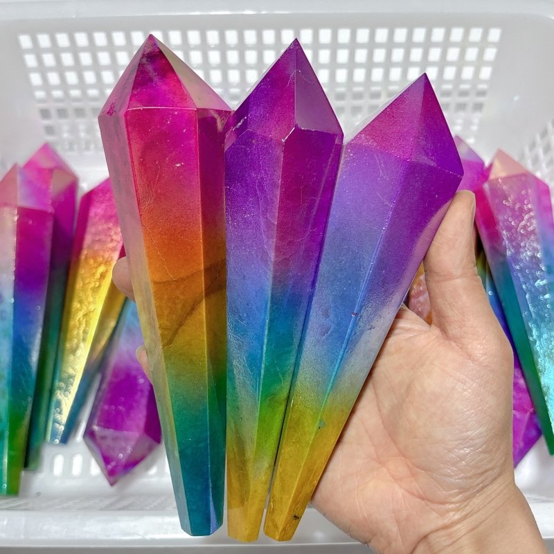 Aura Pink Opal Scepter Magic Wand Wholesale -Wholesale Crystals
