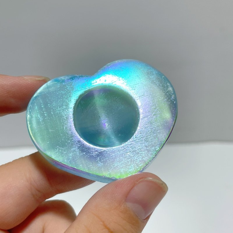 Aura Selenite Sphere Stand Base Heart Shape Wholesale - Wholesale Crystals