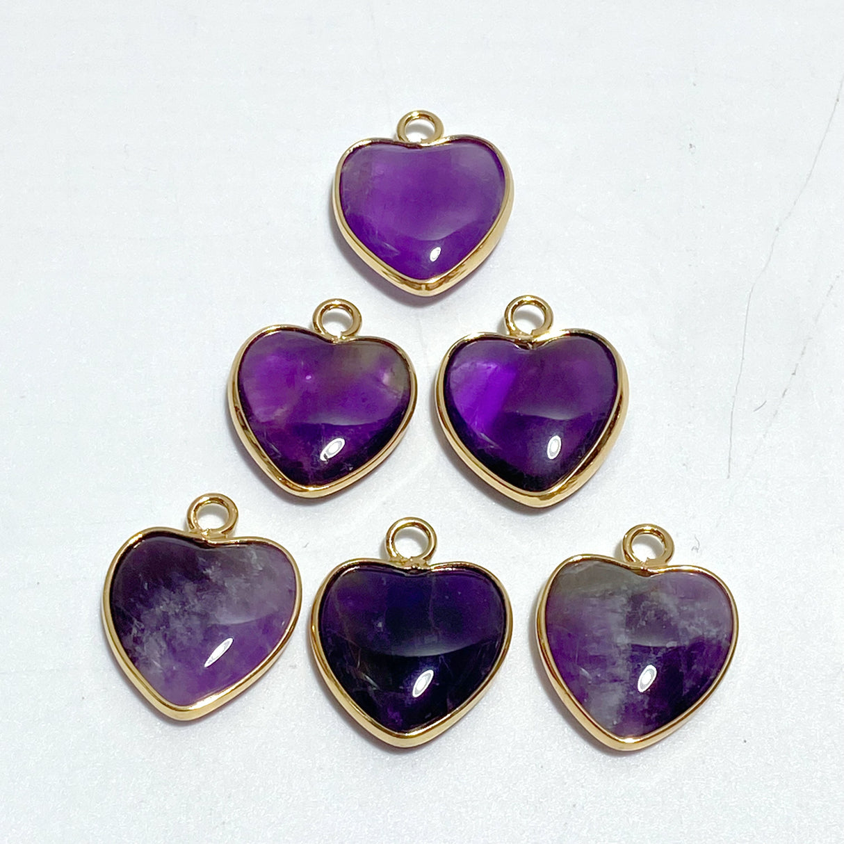11 Types Crystal Heart Shape Pendants Wholesale Rose Quartz Chevron Amethyst Tiger Eye