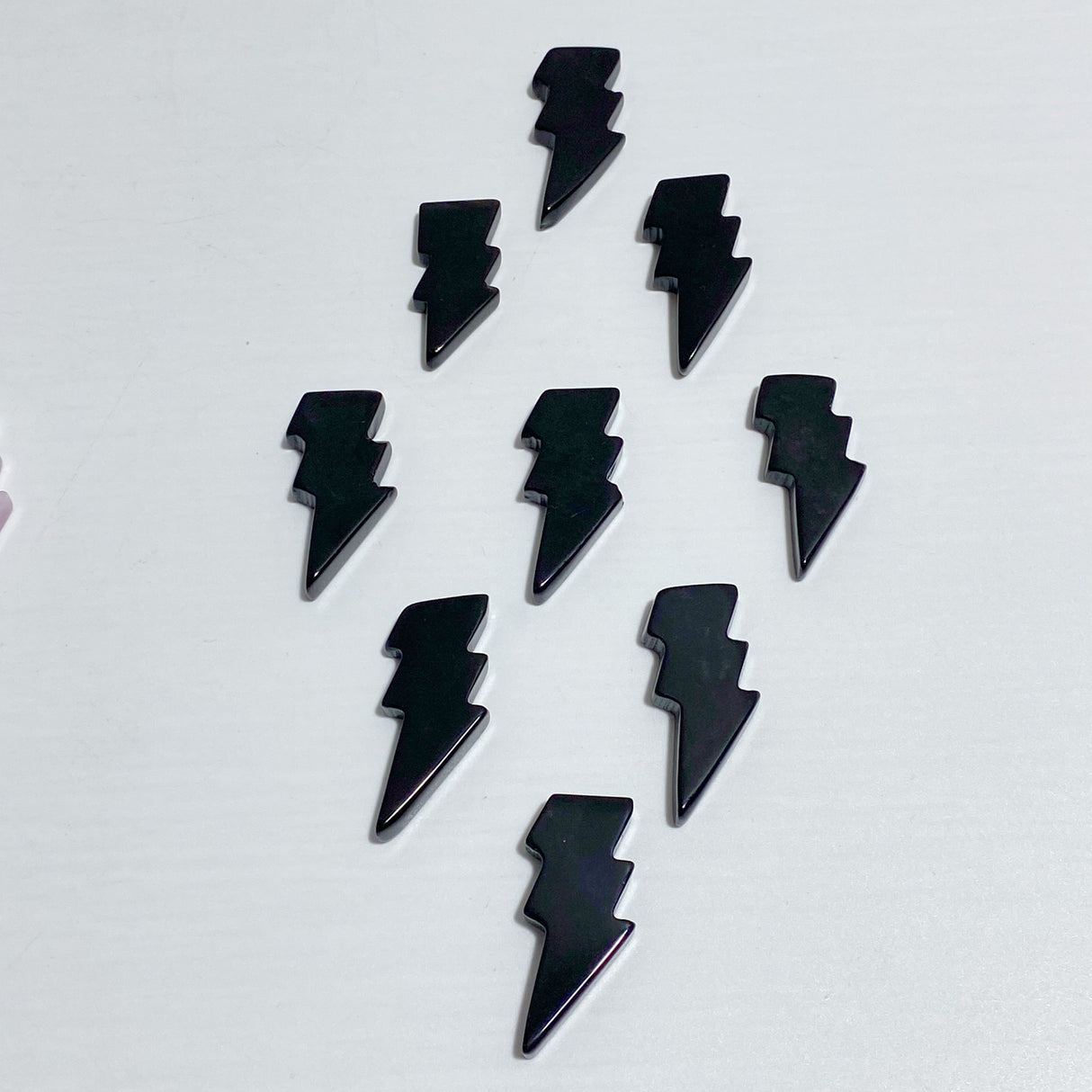 Black Obsidian & Lepidolite Lightning Carving Wholesale