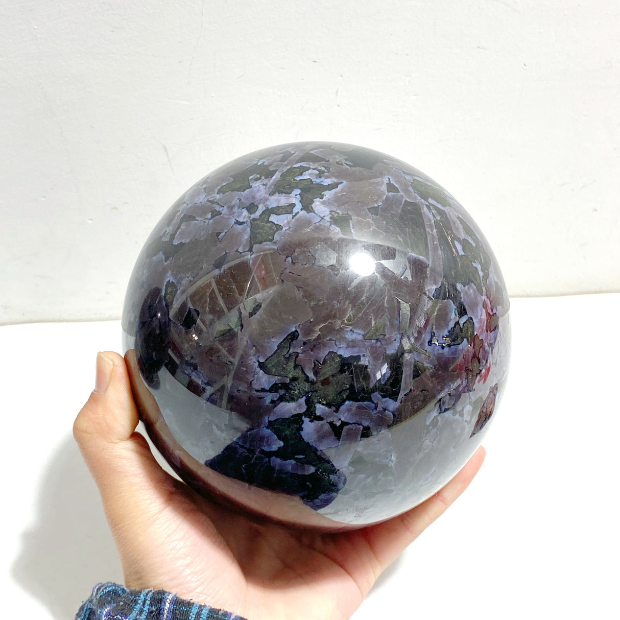 2 Pieces 12CM Indigo Gabbro Stone Spheres