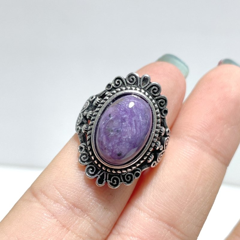 Beautiful 49 Pieces Charoite Different Styles Ring 1 - Wholesale Crystals