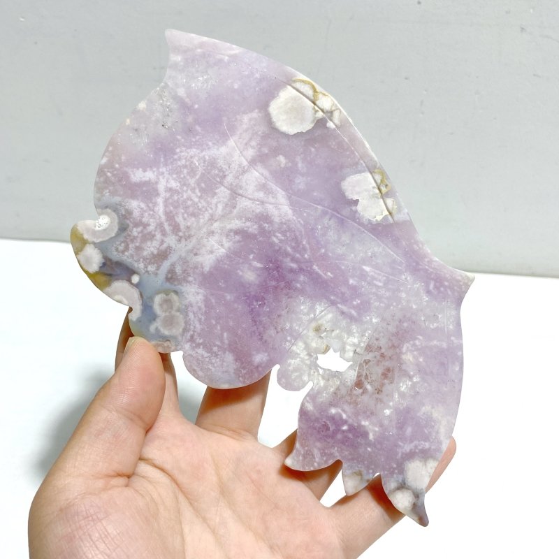 Beautiful Amethyst Mixed Geode Sakura Flower Agate Butterfly Wing With Stand - Wholesale Crystals