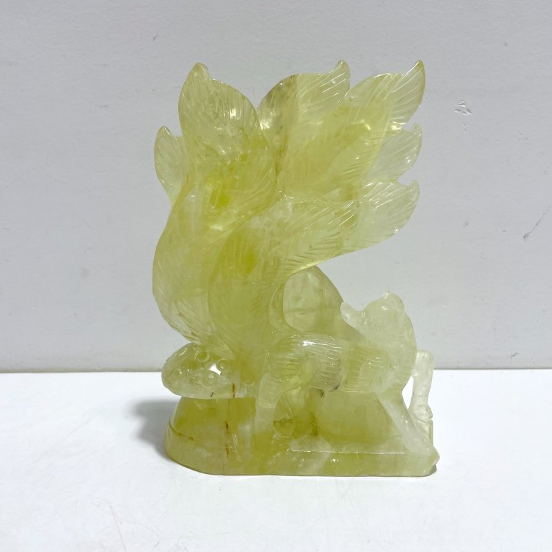 Beautiful Citrine Nine - tailed Fox Carving - Wholesale Crystals