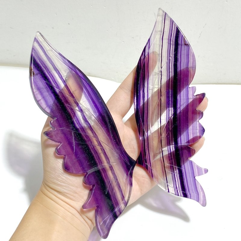 Beautiful Fluorite Symmetry Butterfly Wing With Stand -Wholesale Crystals