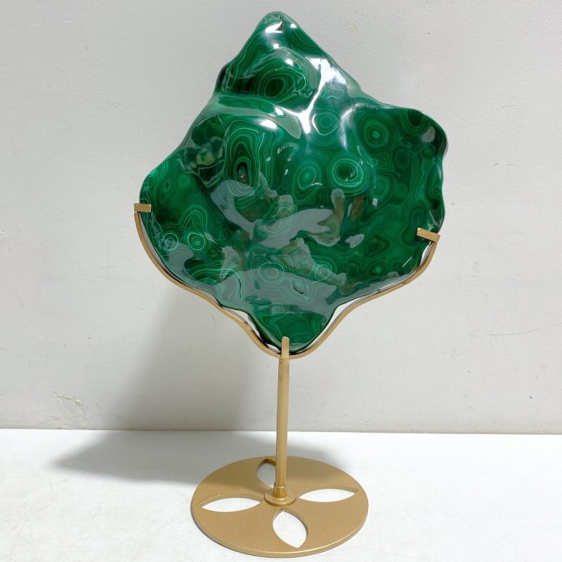 Beautiful High Quality Polished Malachite Stone With Stand -Wholesale Crystals