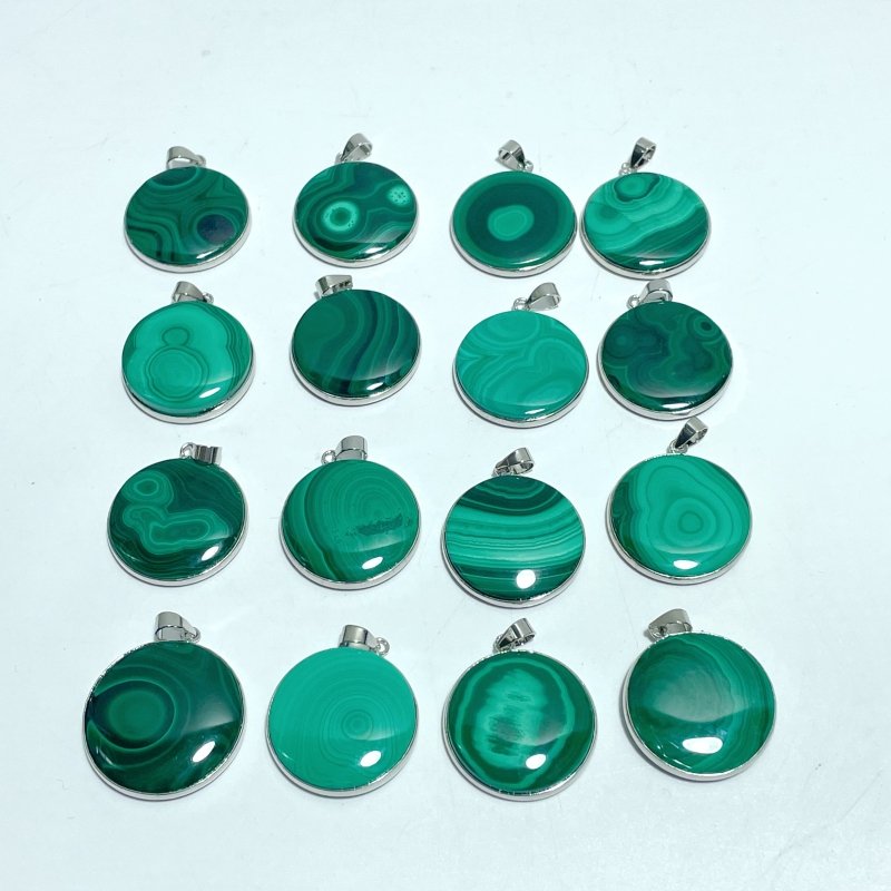 Beautiful Malachite Pendant Round Shape Wholesale - Wholesale Crystals