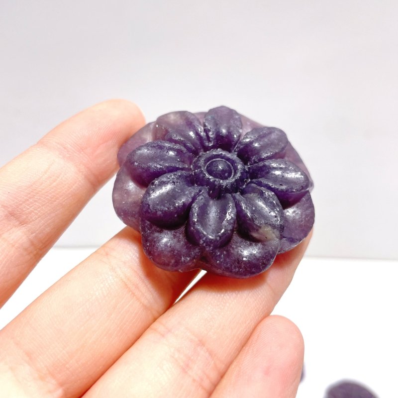 Beautiful Unicorn Stone Flower Carving Wholesale - Wholesale Crystals