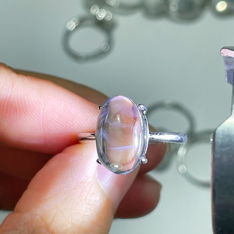 Blue Angel Feathers Quartz Ring Wholesale - Wholesale Crystals