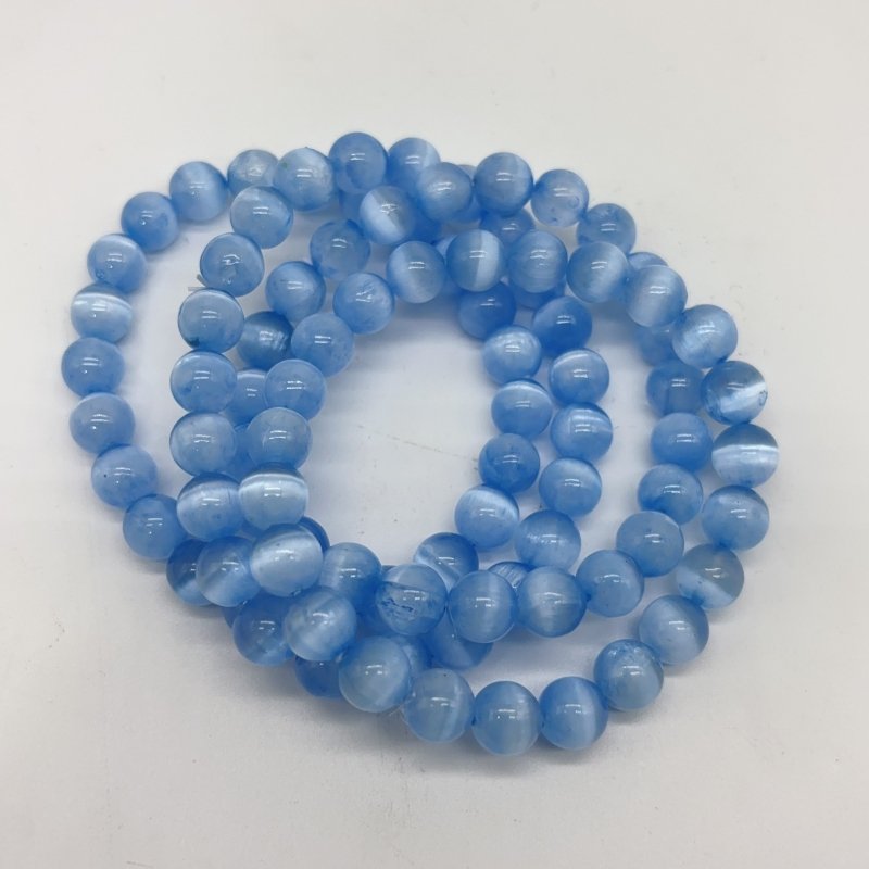 Blue Aura Selenite Crystal Bracelet Wholesale -Wholesale Crystals