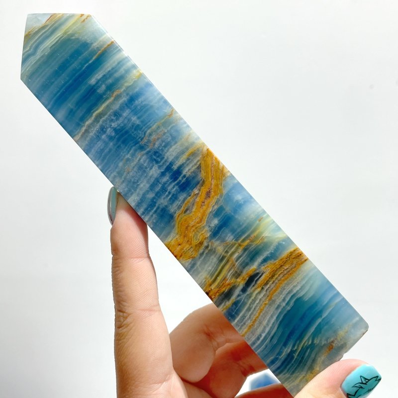 Blue Onyx Four - sided Tower Point Wholesale - Wholesale Crystals