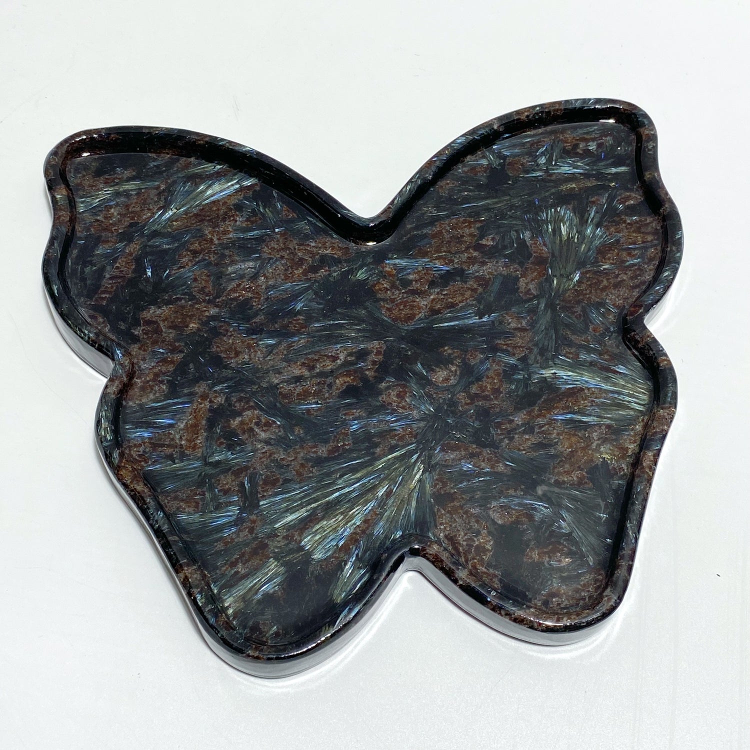 Garnet Mixed Astrophyllite Butterfly Plate Home Decor Wholesale
