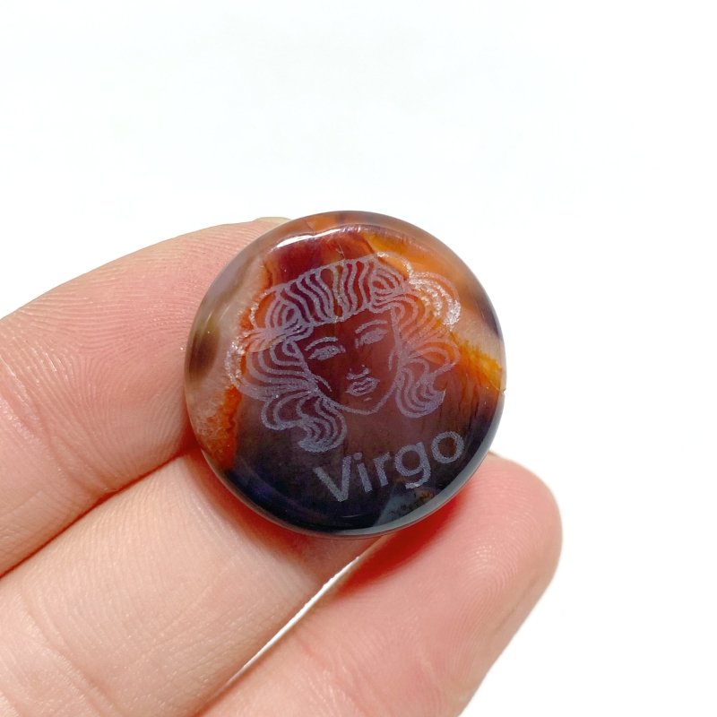 Carnelian 12 Zodiac Small Round Slices DIY Accessories - Wholesale Crystals