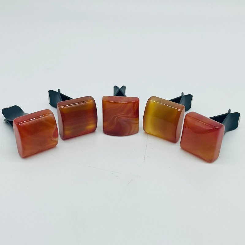 Carnelian Cube Car Air Vent Clips Wholesale Car Accessories -Wholesale Crystals