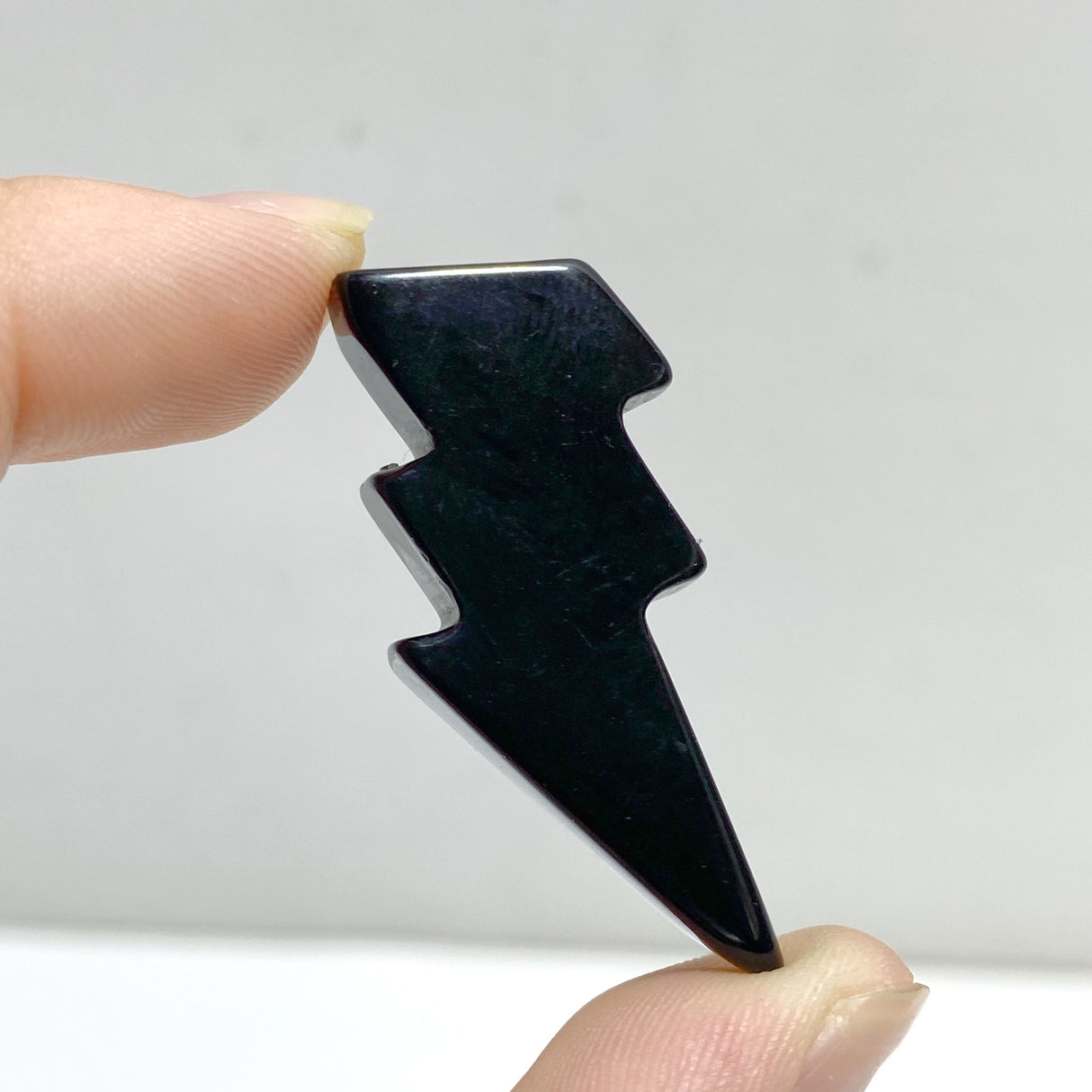 Black Obsidian & Lepidolite Lightning Carving Wholesale