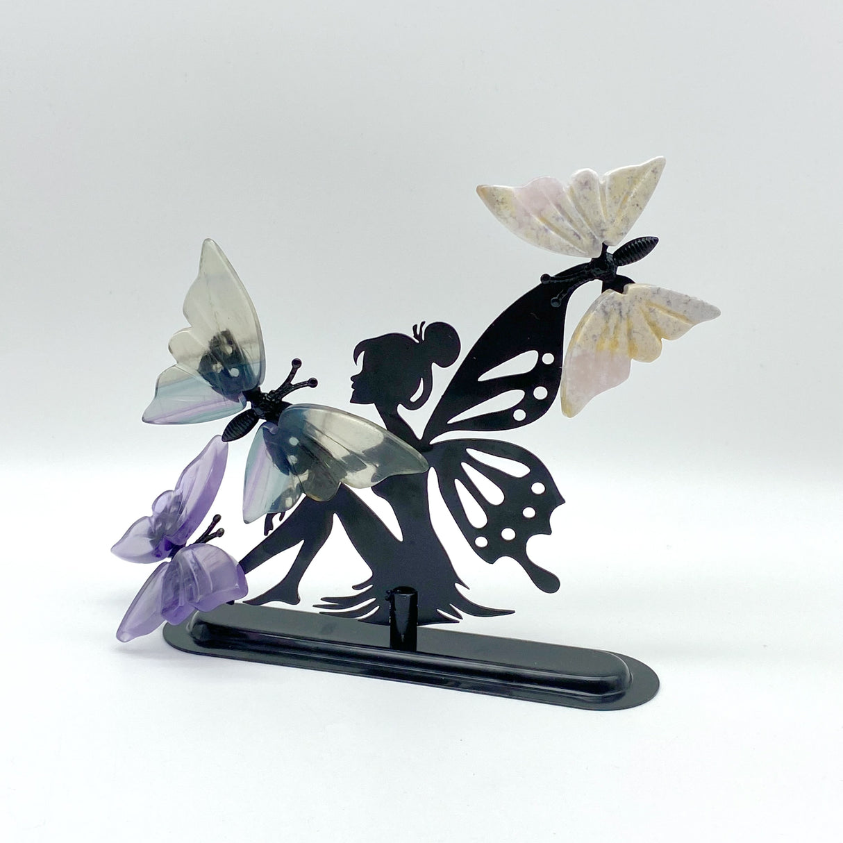 Mixed Materials Butterfly Wing Carving With Butterfly Fairy Stand Wholesale