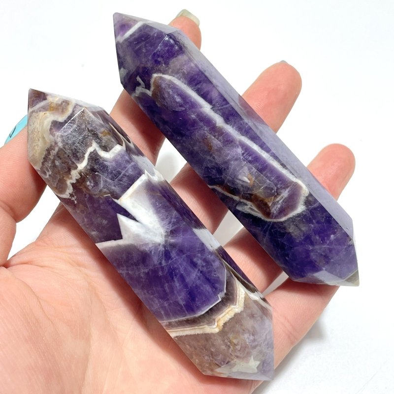 Chevron Amethyst Double Points Wholesale - Wholesale Crystals