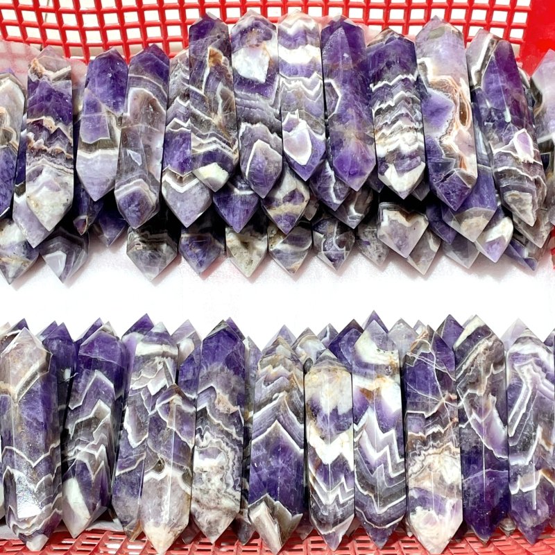 Chevron Amethyst Double Points Wholesale - Wholesale Crystals
