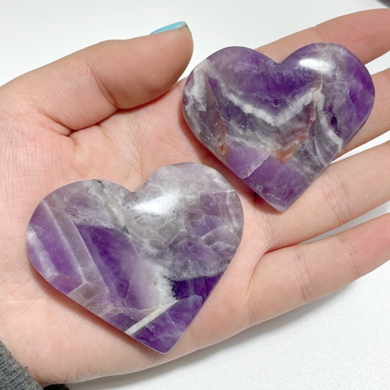 Chevron Amethyst Heart Shape Wholesale - Wholesale Crystals