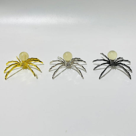 Citrine Crystal Sphere Spider Ornament Handmade Alloy Spider Wholesale -Wholesale Crystals