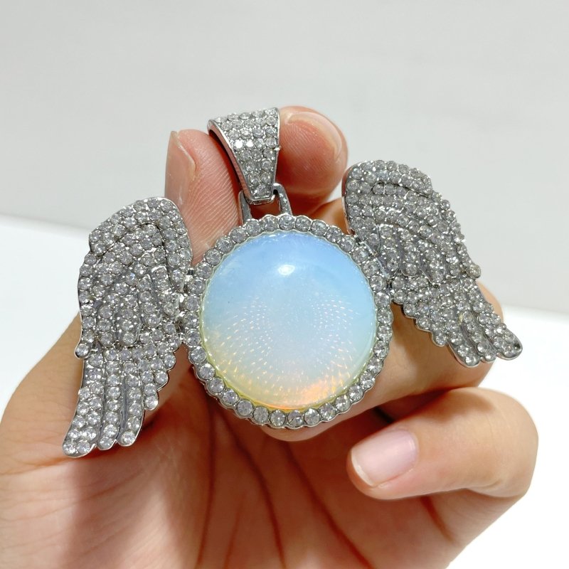 Clearance(defect) - 10 Types Wing Pendants Wholesale Amethyst Chevron Green Aventurine Tiger Eye - Wholesale Crystals