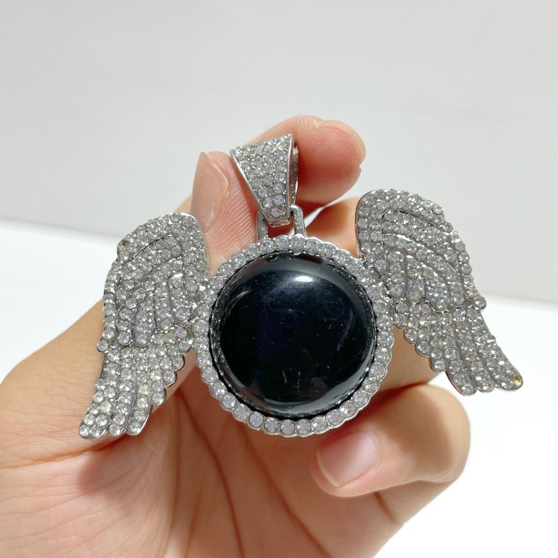 Clearance(defect) - 10 Types Wing Pendants Wholesale Amethyst Chevron Green Aventurine Tiger Eye - Wholesale Crystals