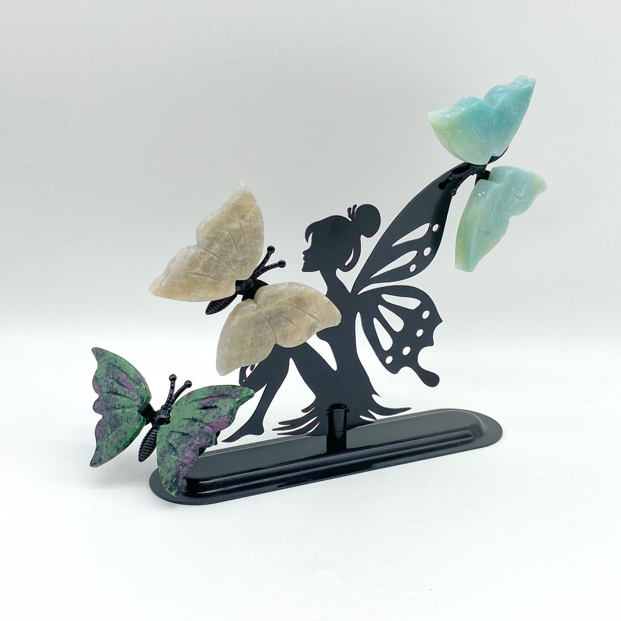 Mixed Materials Butterfly Wing Carving With Butterfly Fairy Stand Wholesale